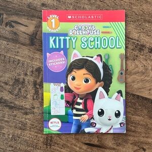 Scholastic Gabby's Dollhouse Kitty School Book with Stickers